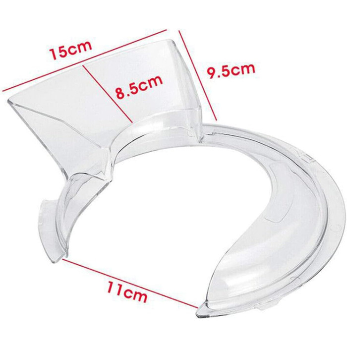 Захист від бризок із заливним жолобом для блендера KitchenAid на 4.5 або 5 кварт, захисний глечик 5KN1PS для змішувача Кришка чаші для розливу Нахилена головка 4.5-5QT для KitchenAid