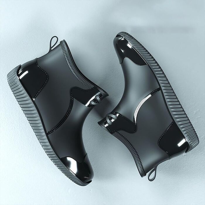 Універсальне чоловіче легке гумове робоче взуття, чоловіче коротке гумове взуття, взуття для риболовлі на свіжому повітрі, широкі гумові чоботи до литок, нековзні короткі чоботи на платформі, водне взуття, чоботи без шнурівки, водонепроникні, розмір 44 EU