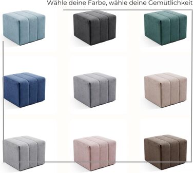 Пуф LIKMA, Табурет Брудний Рожевий 46x35x46 см, Оксамитове сидіння з 3D-ефектом, Пуф для ніг, Пуф-табурет, М&39який табурет, Сучасна лавка, Лавка для коридору, Пуф. Тканина Жасмин 61 Брудний Рожевий (Жасмин 61)