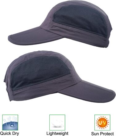 Складна бейсболка Літні сітчасті бігові шапки Козирки Спортивний капелюх Спортивний водонепроникний капелюх Капелюх водія вантажів