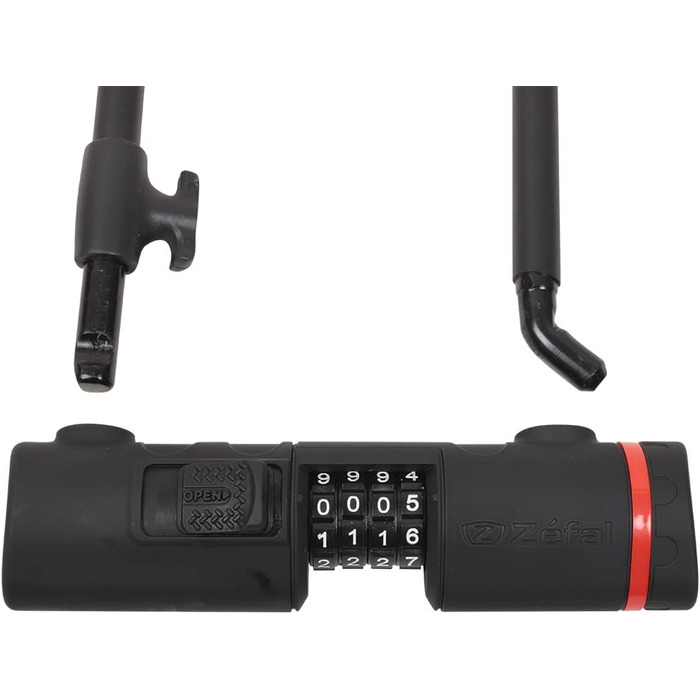 Велосипедний замок Zfal Uni K-traz U13 Code Cable, чорний кодовий замок для велосипеда