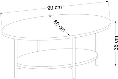 Журнальний столик Fredericia, овальний стіл для вітальні, приставний столик, під дуб, білий диванний столик з нижньою полицею