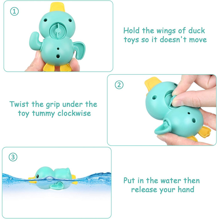 Іграшки для ванни, плаваючі іграшки для ванни Baby, водна гра для дітей, дитячі іграшки для 0 1 2 3 років, заводні іграшки для ван
