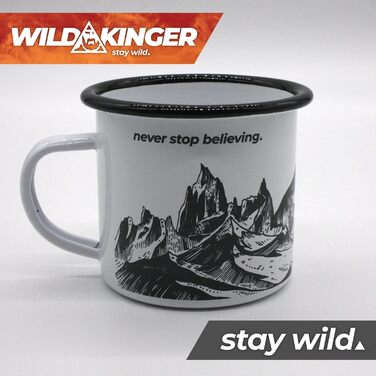 Емальована кружка Wildkinger Mountains Cup Outdoor Camping Cafe Chicken White 350 мл