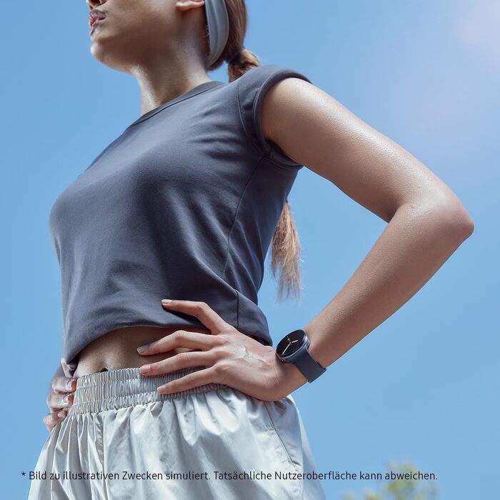 Розумний годинник Samsung Galaxy Watch8 з Galaxy AI, фітнес-годинник та фітнес-трекер, спортивний ремінець, велнес та коучинг сну, 40 мм, Bluetooth, графітовий, 3-річна гарантія виробника