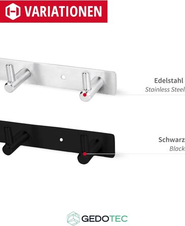 Гачки для одягу чорні матові 6 гачків вішалка для одягу передпокій, кухня та ванна кімната I настінна вішалка MOON I вішалка для о