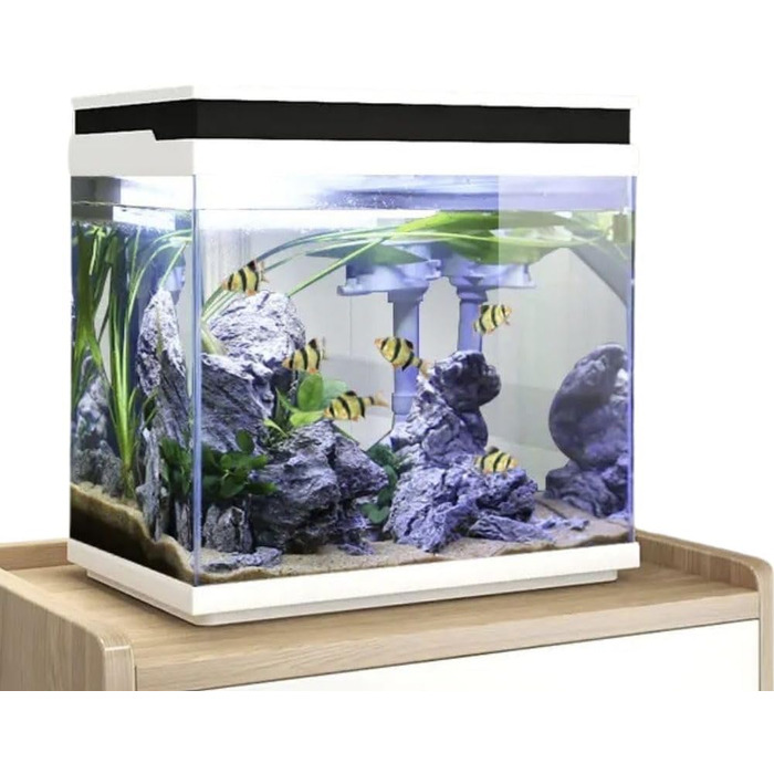 Акваріум AquaOne Nano LED HNE-380, 26 л, прозорий, комплект з фільтром і підсвіткою