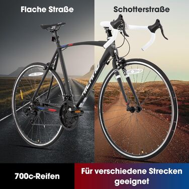 Шосейний велосипед Hiland 700C для дорослих, 14 швидкостей, алюмінієва рама, подвійні гальма-супорти, легкий шосейний велосипед для чоловіків та жінок, для щоденних поїздок на роботу, чорно-білий велосипед, розмір L