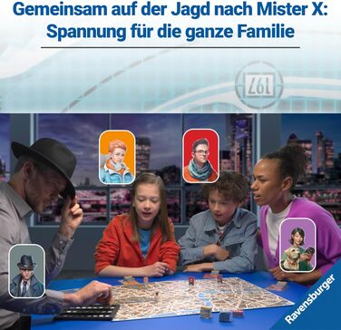 Настільна гра Ravensburger 27515 - Скотланд-Ярд - Сімейна гра, настільна гра для дітей та дорослих, Гра року, для 2-6 гравців, віком від 8 років. Новий дизайн.