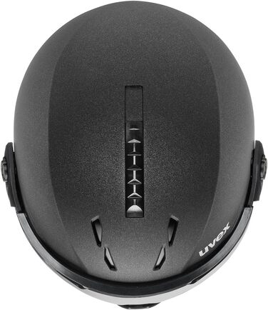 Лижний шолом для чоловіків та жінок - з козирком - індивідуально регульований розмір Чорний матовий 59-61 см