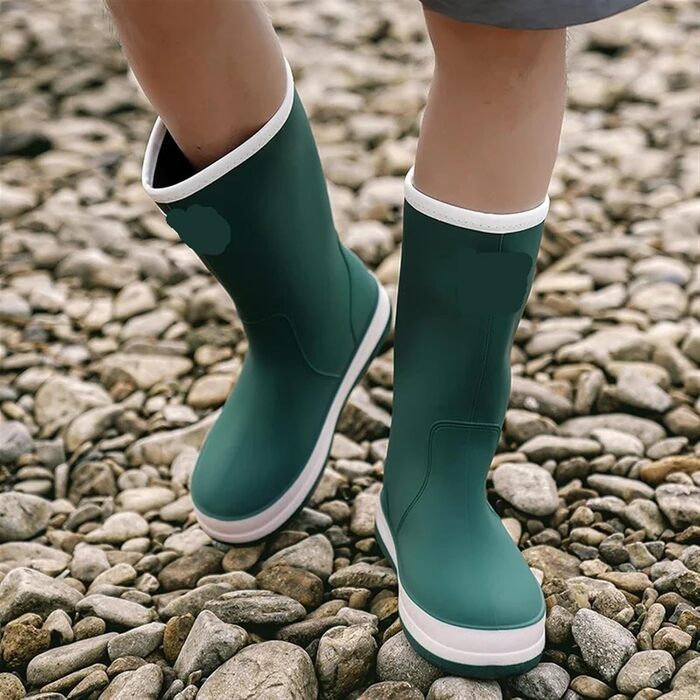 Чоловічі гумові чоботи, водонепроникні робочі чоботи середньої висоти, зручне взуття, колір 2, розмір 42 EU