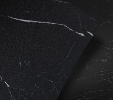 Мармур Resimdo Premium (Nero Marquina, 0,5 м x 1,22 м) Клейка плівка для плитки Меблева плівка Стандартна антибактеріальна водонепроникна міцна знімна