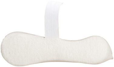 Подушка для колін Erwin Mller, подушка для сну на боці, подушка для стегон, розмір 29x20x10 см - знімає тиск на стегна, еластична стрічка із застібкою-липучкою, знімний чохол, натуральний колір, 29x20x10 см