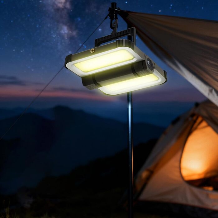 Світлодіодні ліхтарі для кемпінгу, 2 шт., портативні ліхтарі для експедицій у дикій природі, освітлювальні прикраси з магнітними основами, туристичне спорядження, акумуляторні ліхтарі для наметів, трекінгу та риболовлі
