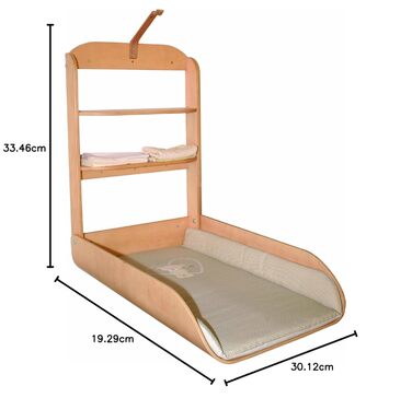 Настінний пеленальний столик nature - складна пеленальна стійка з вигнутого дерева пеленальний килимок Liebhabr - легке настінне к