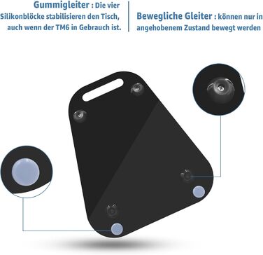 Розсувна дошка для Thermomix TM6, акрилова розсувна дошка для аксесуарів, швидкорухома дошка для кухонного комбайна Thermomix Vorwerk TM 6 Аксесуари Pad Board Acrylic Black