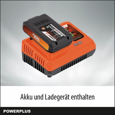 Акумуляторний перфоратор POWDP15640-4 в 1 свердління (з ударом), довбання та обертання долота, 20 В, 3 Дж, реверсивний перемикач для закручування, з акумулятором та зарядним пристроєм