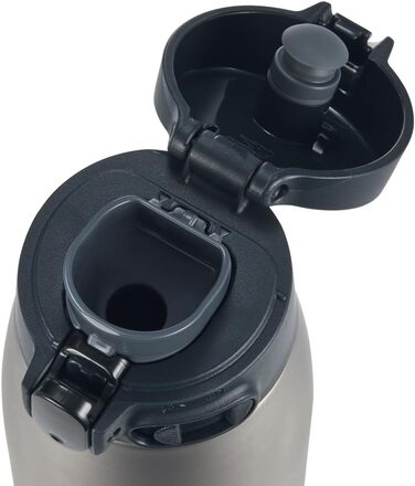 Пляшка для води, тумблер з нержавіючої сталі в один дотик, безшовна, 958,2 мл (950 мл), чорна 950 мл чорна, 95-BA