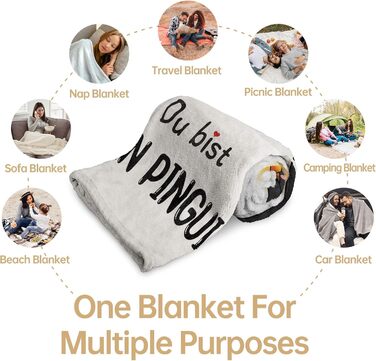 Подарунок на День святого Валентина для нього/неї, подарунки &quotЯ тебе кохаю&quot для жінок та чоловіків, персоналізована ковдра з пінгвіном, для партнера, подарунок на річницю для нього/неї, подарунок на День святого Валентина 157x132 см