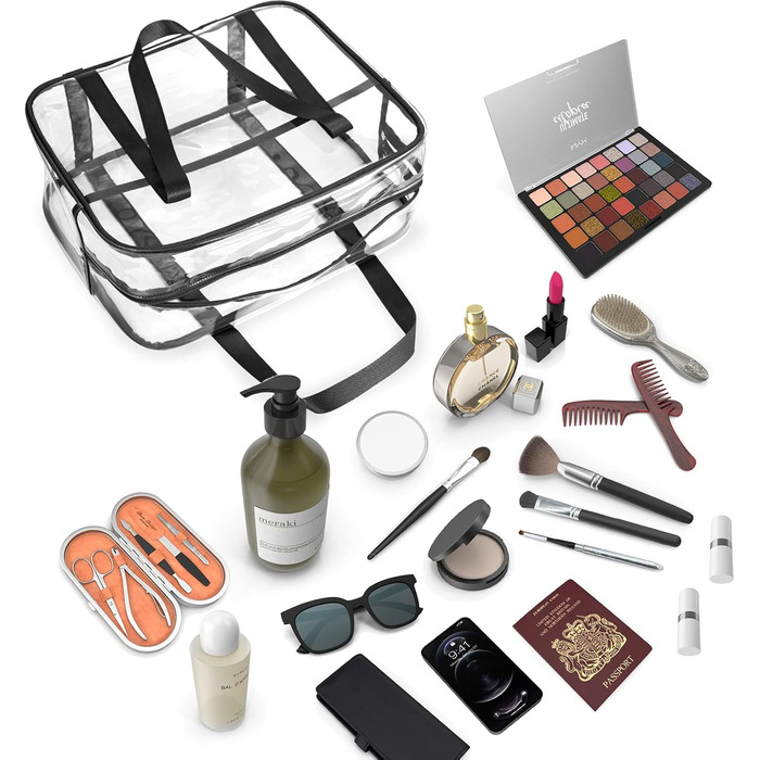 Прозора туалетна сумка Прозора сумка-торбинка Дорожні сумки ПВХ Туалетна сумка Дорожня сумка-органайзер Водонепроникна пеленальна