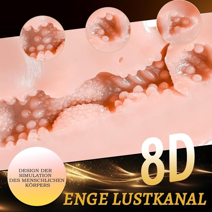 Реалістичний мастурбатор Mikymiky для чоловіків, великий, 3D із клітором (імітація мінету)