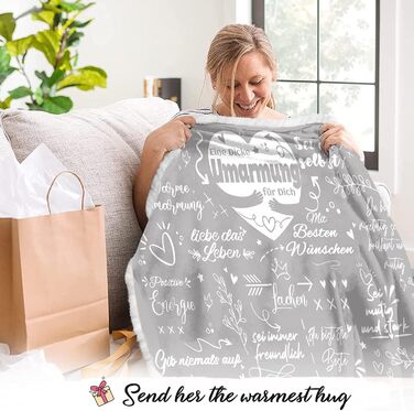 Подарунки для найкращих друзів, ковдра для обіймів з рукавами Подарунок дівчині на день народження, подарунки для підбадьорення дівчини, подарунки для жінок, дівчини, сестри, мами на Різдво, день народження, сірий