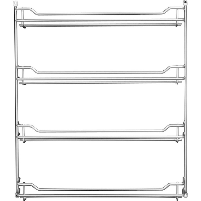 Порожня підставка для спецій Fuchs сріблястого кольору, міцний кухонний органайзер для 24 шейкерів для спецій, ідеально підходить для банок для спецій Fuchs та скляних контейнерів преміум-класу, розміри приблизно 38 x 43 x 6 см (Ш x В x Г), порожня