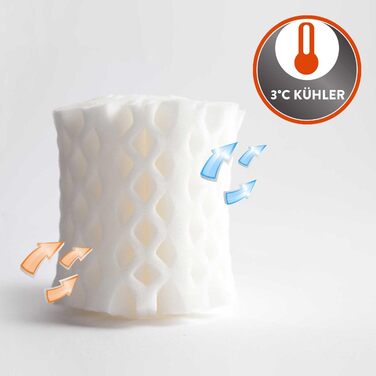 Розумна подушка OCTASLEEP 40x80 см - дихаюча та охолоджувальна подушка для сну - подушка з чохлом - ергономічна адаптація до голови та шиї - подушка для шиї