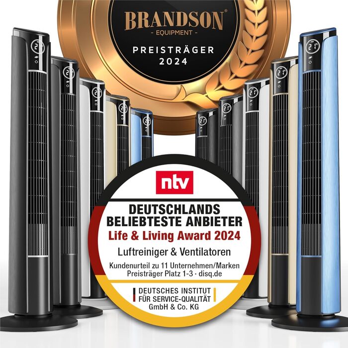 Баштовий вентилятор з пультом дистанційного керування 108 см - вентилятор нахиляється на 10 градусів - вентилятор на п'єдесталі з