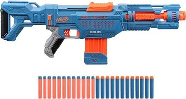 Бластер NERF Elite 2.0 Echo CS-10 - 24 дротики NERF, магазин на 10 дротиків, знімний плечовий ремінь та подовжувач ствола, 4 тактичні рейки, упаковка без розчарувань