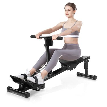 Складаний гребний тренажер з РК-дисплеєм, фітнес-обладнання для домашнього використання, складний гребний тренажер, вантажопідйомність до 120 кг