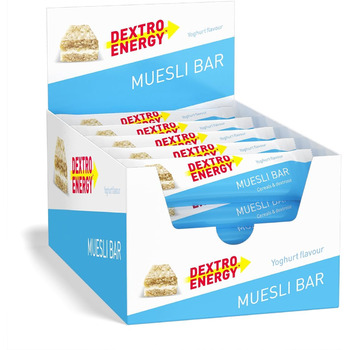 Йогуртовий батончик DEXTRO ENERGY Muesli - 25x35 г (25 шт.) - Смачний злаковий батончик як альтернатива шоколадним батончикам, для швидкого та тривалого постачання вуглеводів. Йогурт одинарний