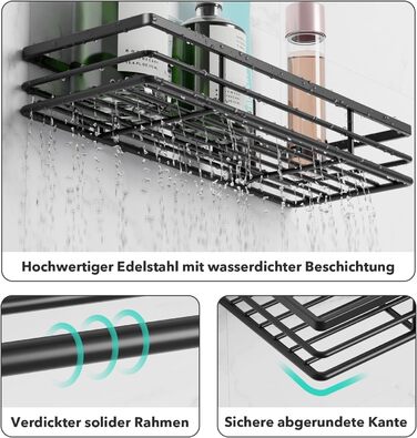 Поличка для душу шафран без свердління 2 шт. и поличка для душу кошик для душу органайзер для ванної кімнати, поличка для ванної п