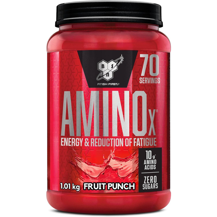 Добавка BSN Nutrition Amino X з вітаміном D, вітаміном B6 та амінокислотами, зі смаком фруктового пуншу, 70 порцій, 1 кг