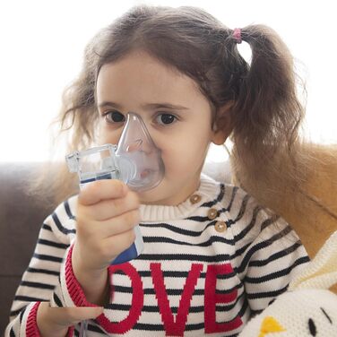 Інгалятор дитячий, інгалятор для дорослих дитячий, інгалятор небулайзер, інгалятор дитячий немовля, з маскою та насадкою від респіраторних захворювань Ефективний, підходить для сімейних подорожей (синій)