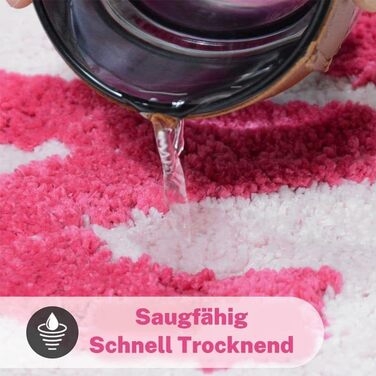 Килимок для ванної Get Naked 50x80 см, нековзний килимок для ванної Get Naked, що миється, м&39який та зручний абсорбуючий килимок для ванної кімнати, рожевий 50 x 80 см