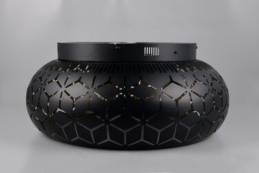 Стельовий вентилятор з освітленням Reality Bidar R61574080, матовий чорний метал, 3 швидкості, літній/зимовий режими, пульт ДК, таймер