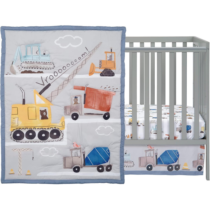 Комплект постільної білизни Bedtime Originals Construction Zone для дитячого ліжечка, 3 шт.