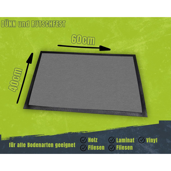 Кумедний килимок OM3 з написом Ласкаво просимо було б перебільшенням, але гаразд. - нековзний та миється - 60x40 см