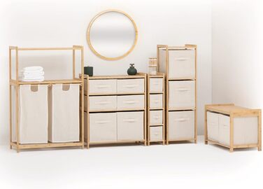 Елегантна полиця з 4 кошиками Tidy Box з бамбука, 5five -