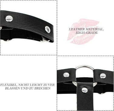 Стрічки для стегон comeondear, шкіра PU, чорні, регульовані, 2 шт.