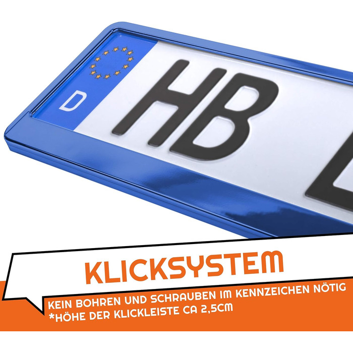 Тримач номерного знака A159 2 шт. и Тримач автомобільного номерного знака Синій хромований підсилювач номерного знака Тримач номерного знака Власник номерного знака Власник номерного знака Noble Glossy