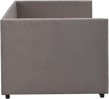 Диван-ліжко шириною 200 см, розкладний диван-ліжко, настінне ліжко з диваном, ліжко-мерфі 90/180 x 200 см, м&39яка розкладна кушетка з рейковим каркасом, двоспальне ліжко, оксамитова тканина, без матраца (сірий) Сірий 01