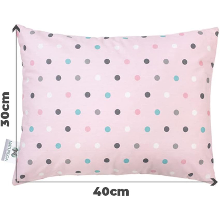 Набір з 2 м'яких подушок з бавовняною наволочкою, дитяча подушка від 1 року, дитяча подушка для дитячого ліжка, дитяча подушка, що