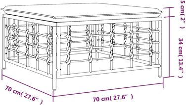 Садовий табурет з подушкою, поліротанг, темно-сірий, 364136