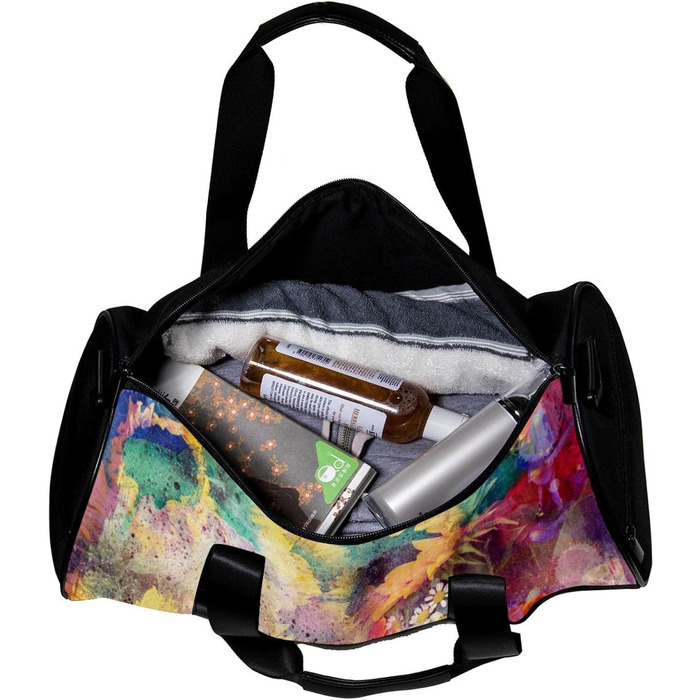 Спортивна сумка, маленька дорожня сумка, сумка для йоги, акварелі та квітів, сумка для фітнесу на відкритому повітрі, ручна поклажа