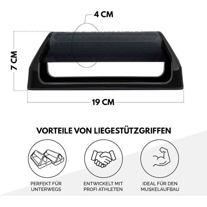 Ручки для віджимань GORNATION, перекладина для віджимань із силіконовою ручкою та нековзною гумовою основою, легка та портативна, обладнання для калістеніки для дому, ручки для стійки на руках, тренування вдома та на свіжому повітрі, темно-сіра
