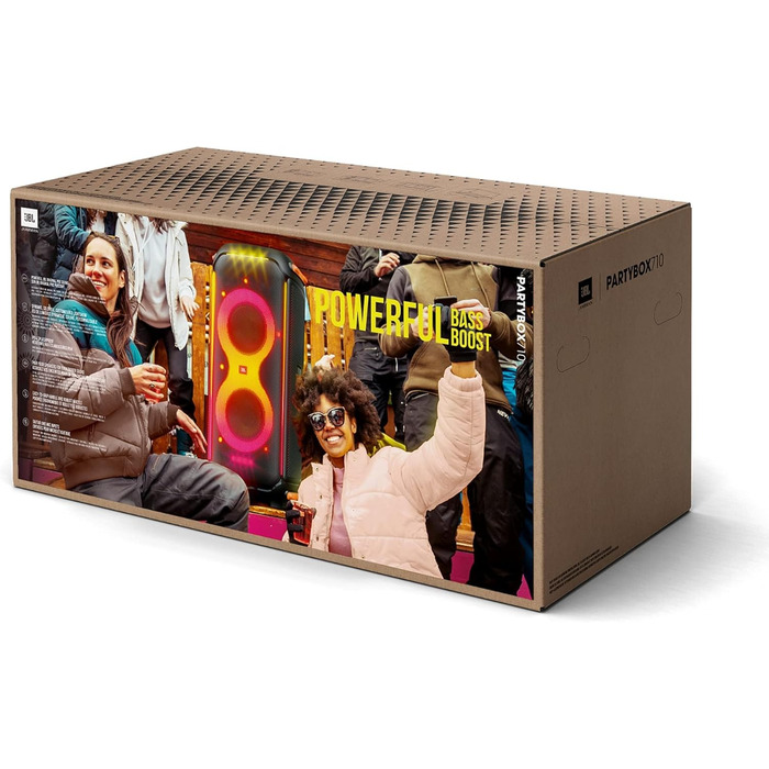 У чорному кольорі - Портативна та рухома Bluetooth-колонка для вечірок зі світловими ефектами - Захищений від бризок, мобільний му