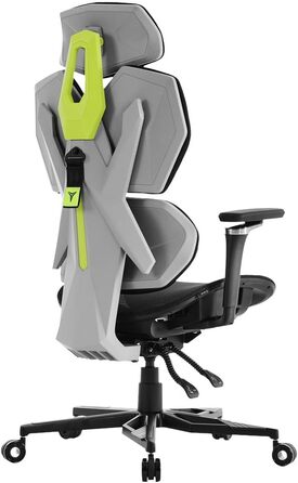 Ергономічне ігрове крісло Proact GM1, кут нахилу 90-135 Регульована спинка, підлокітники та висота Тихі колеса з поліуретану, що обертаються на 360 Алюмінієва рама 370 мм Витримує вагу до 150 кг Для роботи та ігор