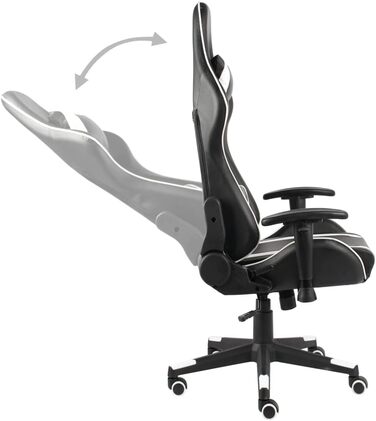 Ігрове крісло обертове біле ПВХ